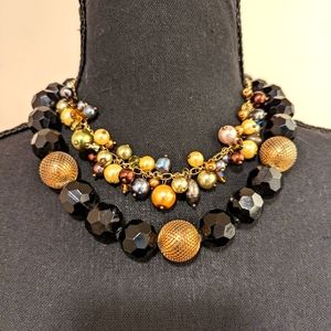 Upcycled Vintage/ Modern Beaded Necklace